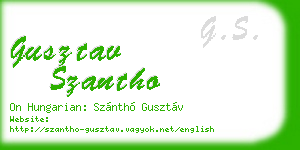 gusztav szantho business card