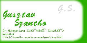 gusztav szantho business card